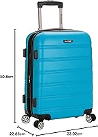 Vista 46 de Rockland - Maleta de viaje Melbourne, rígida y expandible, con ruedas giratorias, Azul