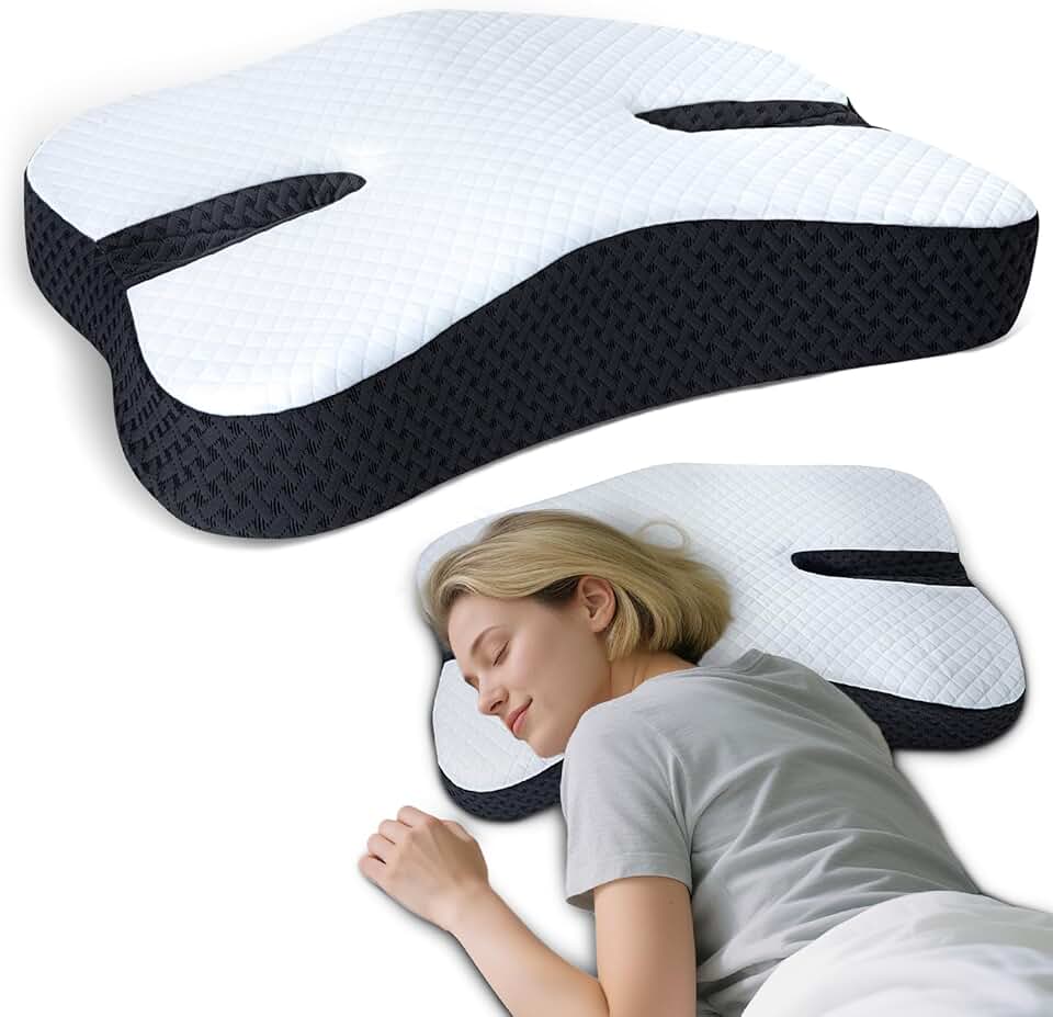 Anti-Snoring Pillow for Side Sleepers, Memory Foam Pillow for Snoring Relief, Upgrade Multifunctional Ergonomic Design for Side Sl product image