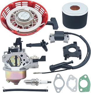 Triumilynn Carburetor kit for Honda GX390 GX340 13HP 11HP 4-Stroke with Air Filter Recoil Starter Spark Plug 16100-ZF6-V01
