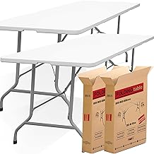 Rectangular Folding and Portable Reception Table 180 x 70 cm - 6 People - Capacity of 150 kg for Outdoor and Indoor Made of Resin and Steel (2)