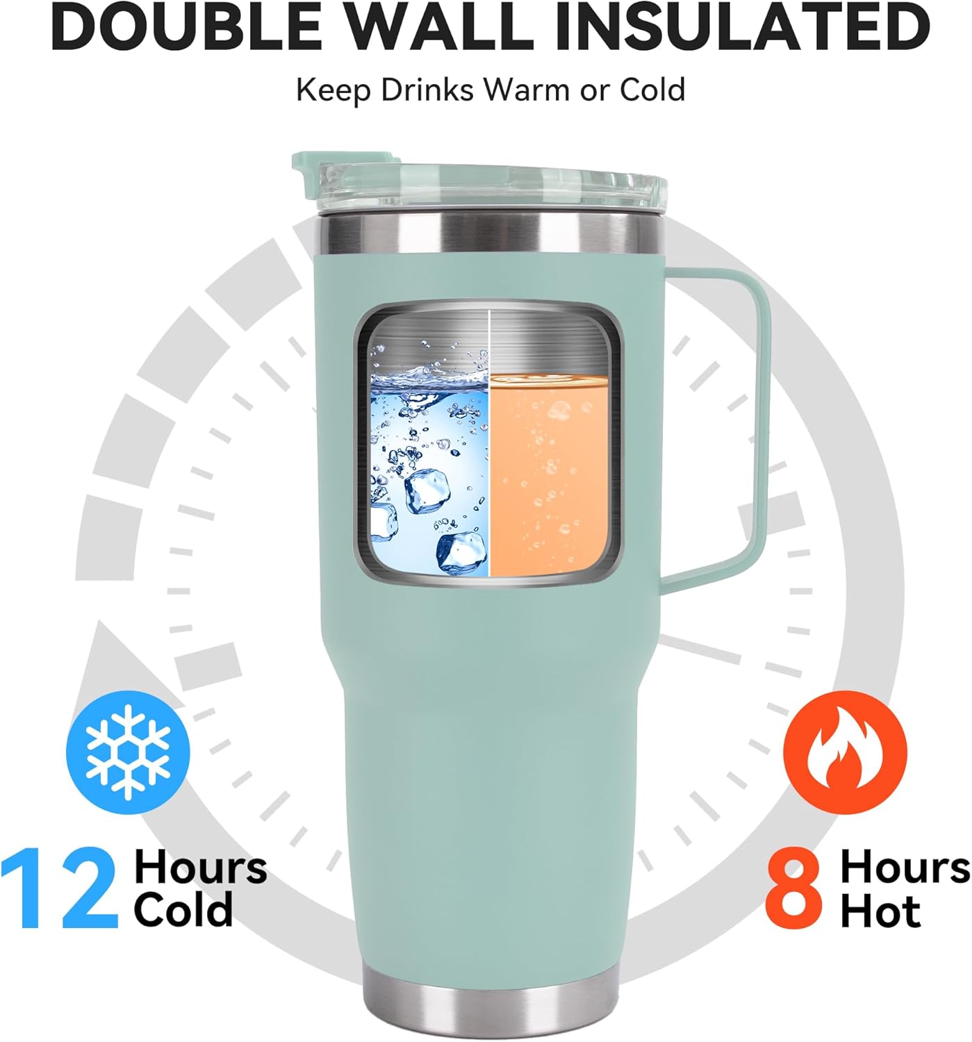 HASLE OUTFITTERS 30oz Tumbler Bulk with Handle, Insulated Travel Coffee Mug Set with Handle Leak-Proof Double Wall Stainless Steel Vacuum Tumblers Pack Metal Cup for Hot and Cold Drink - Image 6