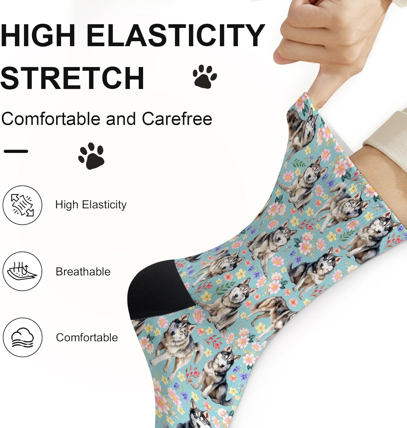 Dogs Socks for Women, Dog Lover Gifts for Women, Funny Novelty Soft Comfort Socks, Gift for Dog Mom - Image 5