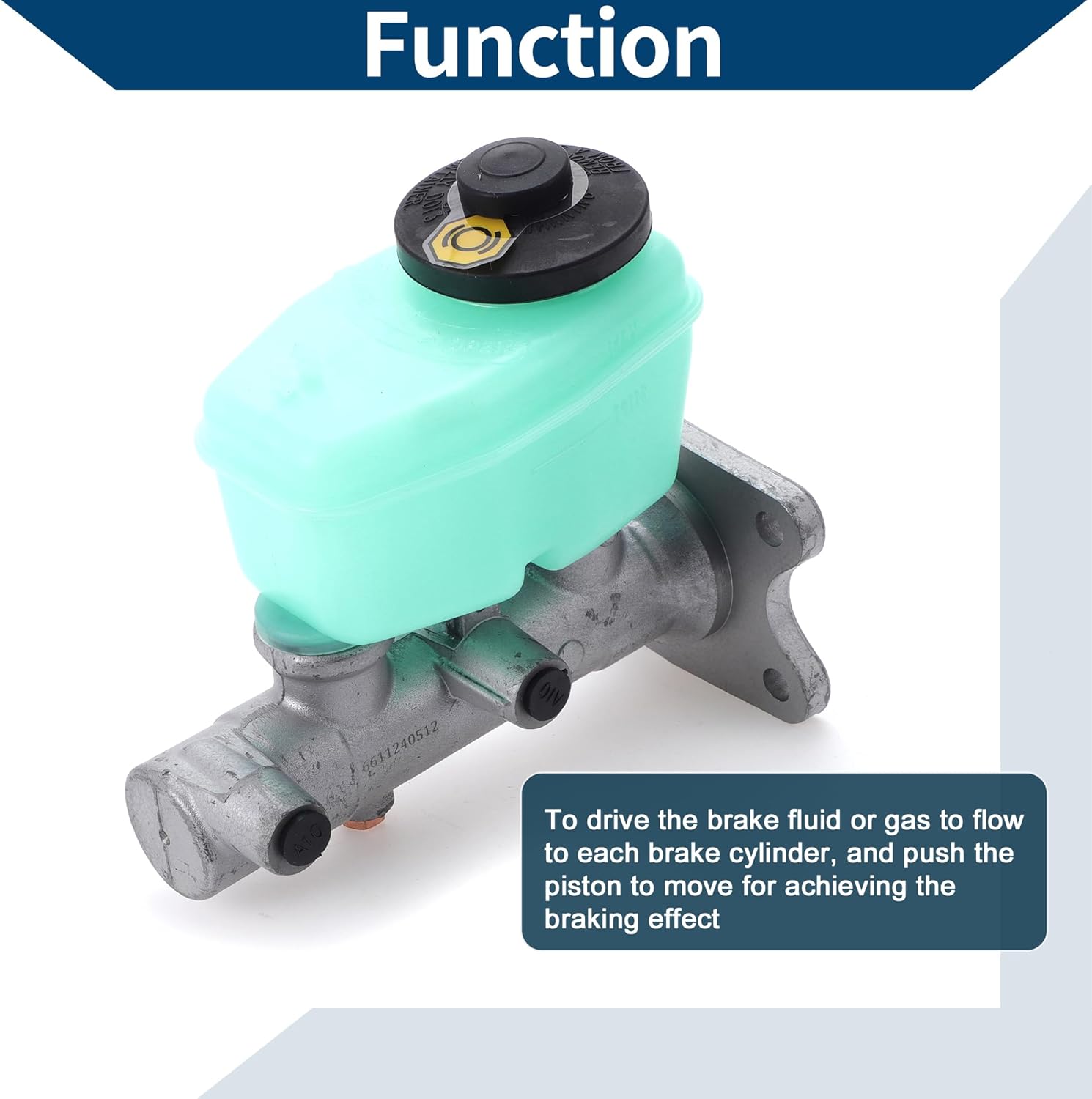 Brake Master Cylinder Reservoir No.472013D141 for Toyota Hilux Ln85 1990-1997 Hydraulic Master Cylinder Aluminum Alloy,Plastic 1 Pc