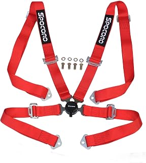 Spocoro 4-Point Racing Harness 2-Inch Nylon Straps Cam Lock Quick Release Off-Road Safety Belt