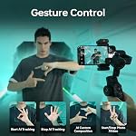 ZHIYUN Lisse 5S AI Combo 3-Axis Stabilisateur Gimbal pour iPhone 15 Pro Max & Gimbal téléphone intelligent Android avec AI Tracker, lumière de remplissage intégrée, trépied, stabilisateur de téléphone pour enregistrement vidéo Vlog Filming