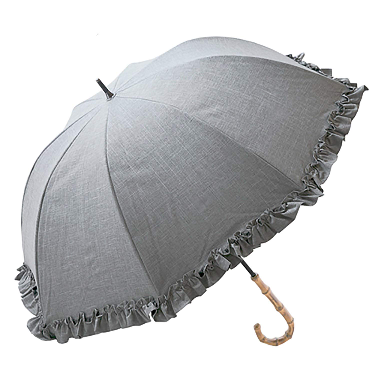 Amazon | 芦屋ロサブラン 長傘 ミドル 日傘 55cm シングルフリル