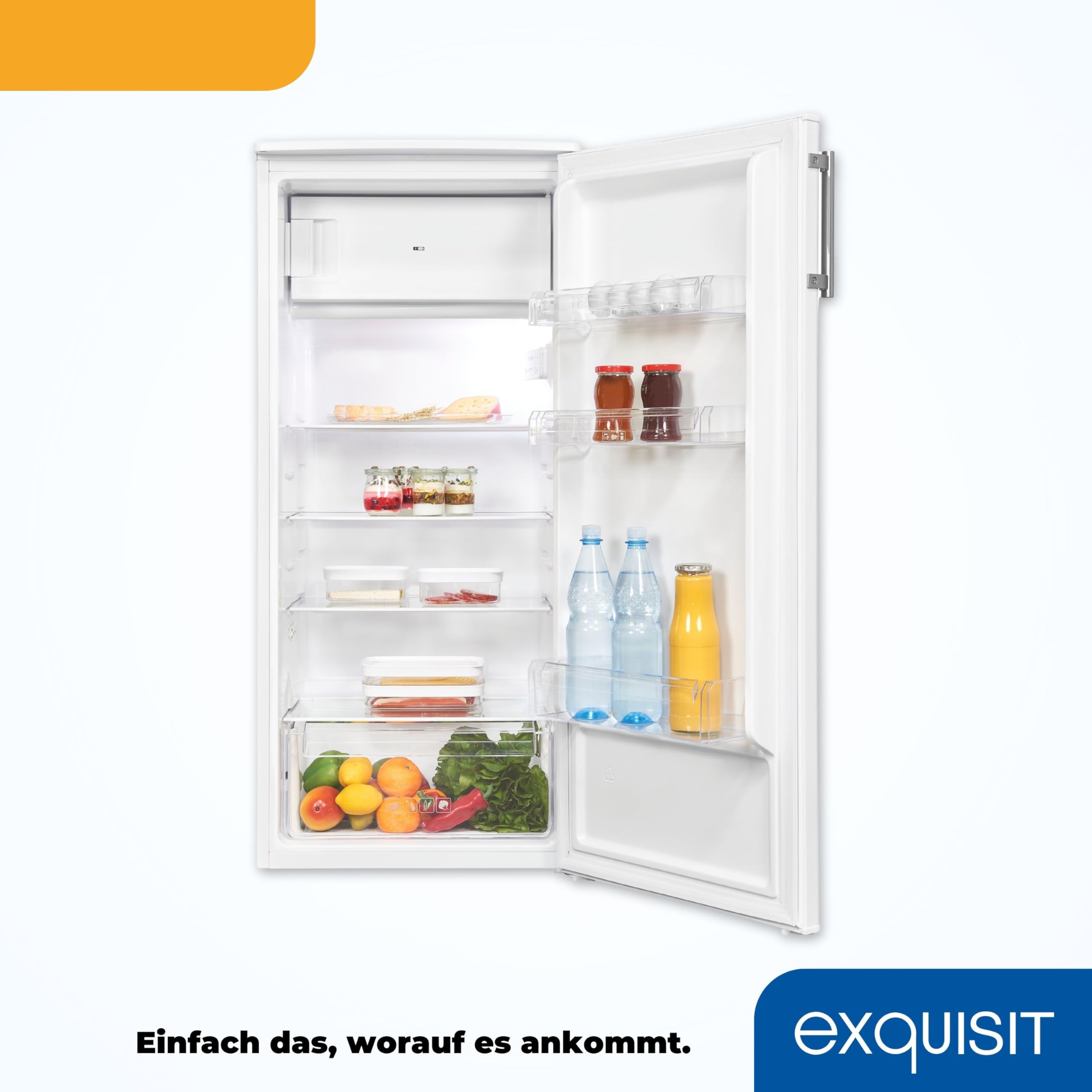 Exquisit Kühlschrank KS185-4-HE-040E Weiß - 190 l Standkühlschrank