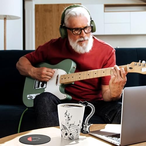 Miniatura 4 de Maustic Taza de guitarra, regalos de música para hombres y mujeres, regalos de guitarra para guitarristas, regalos de cumpleaños de Navidad para