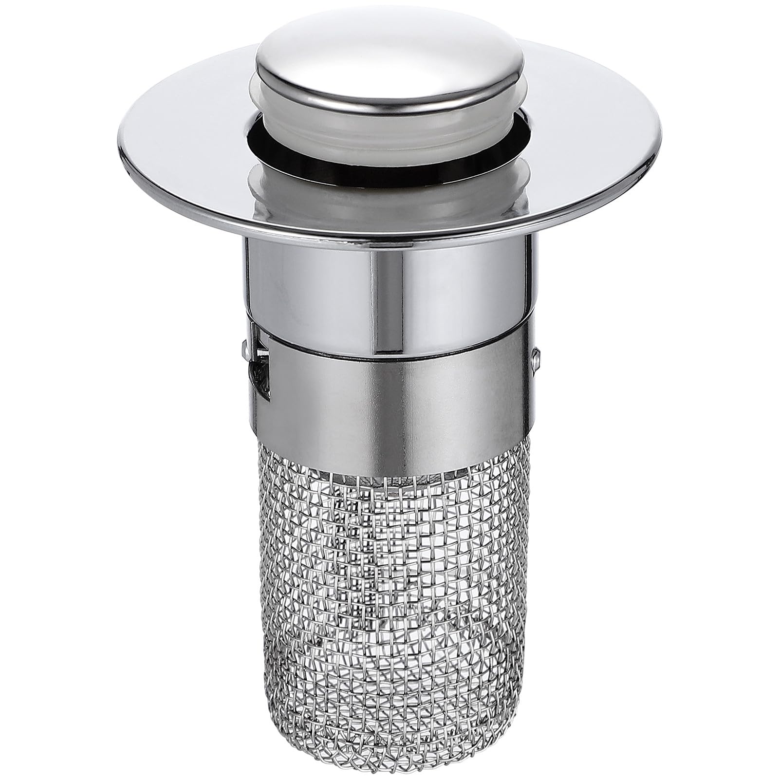 OSALADI Tapón de Lavabo de Baño Filtro de Drenaje Tipo Empuje, Núcleo de Rebote, Resistente al Desgaste y Fácil de Reemplazar para Hotel y Baño