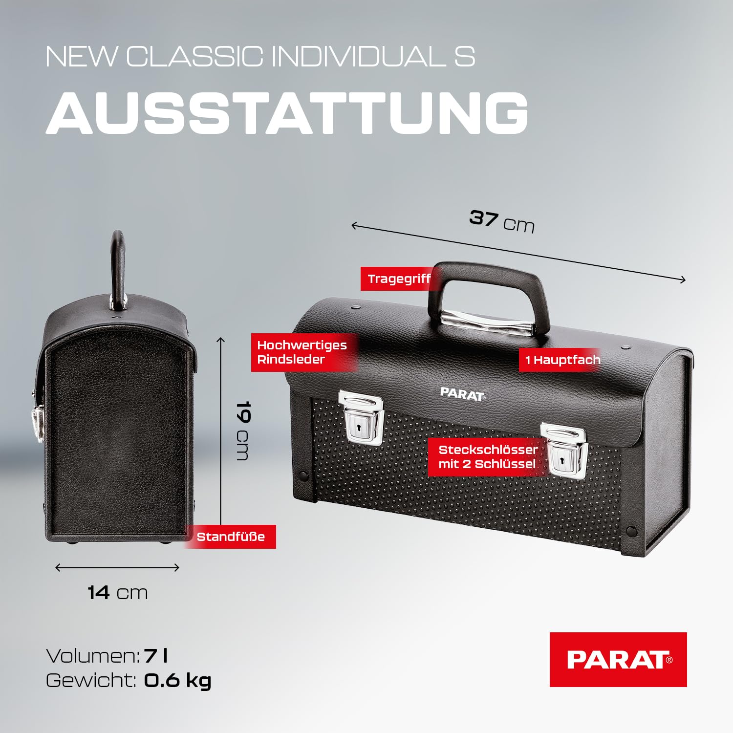 Parat Torba na narzędzia NEW CLASSIC Individual S (rozmiar S/walizka narzędziowa bez zawartości, czarna) 2220000401