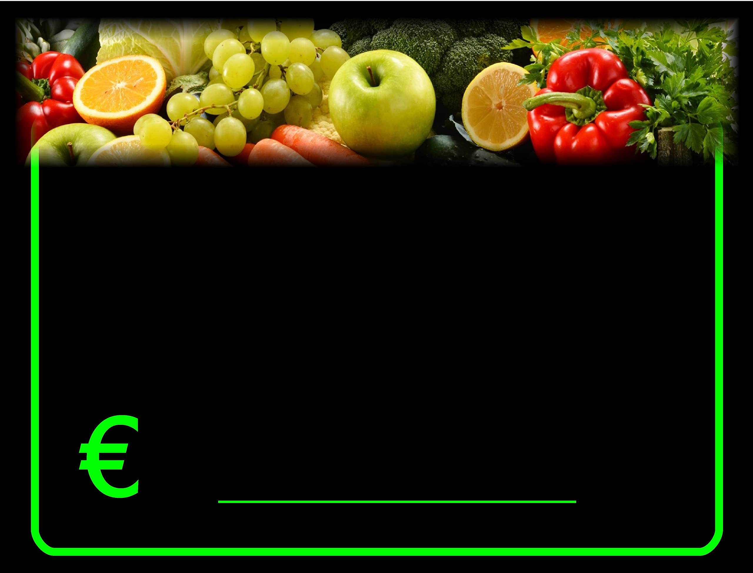 30 marcadores de precios plastificados para frutas y verduras 11,1 x 15,6 cm + 30 soportes + 1 rotulador no tóxico