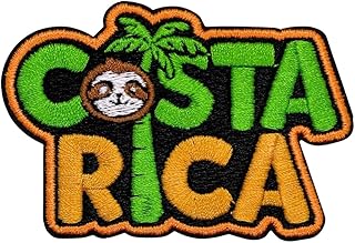 Sloth Adventure Costa Rica Patch – 2.1 inches, Cool Costa Rica Souvenir Patch – Iron On/Sew On Embroidered Travel Patches for Backpacks