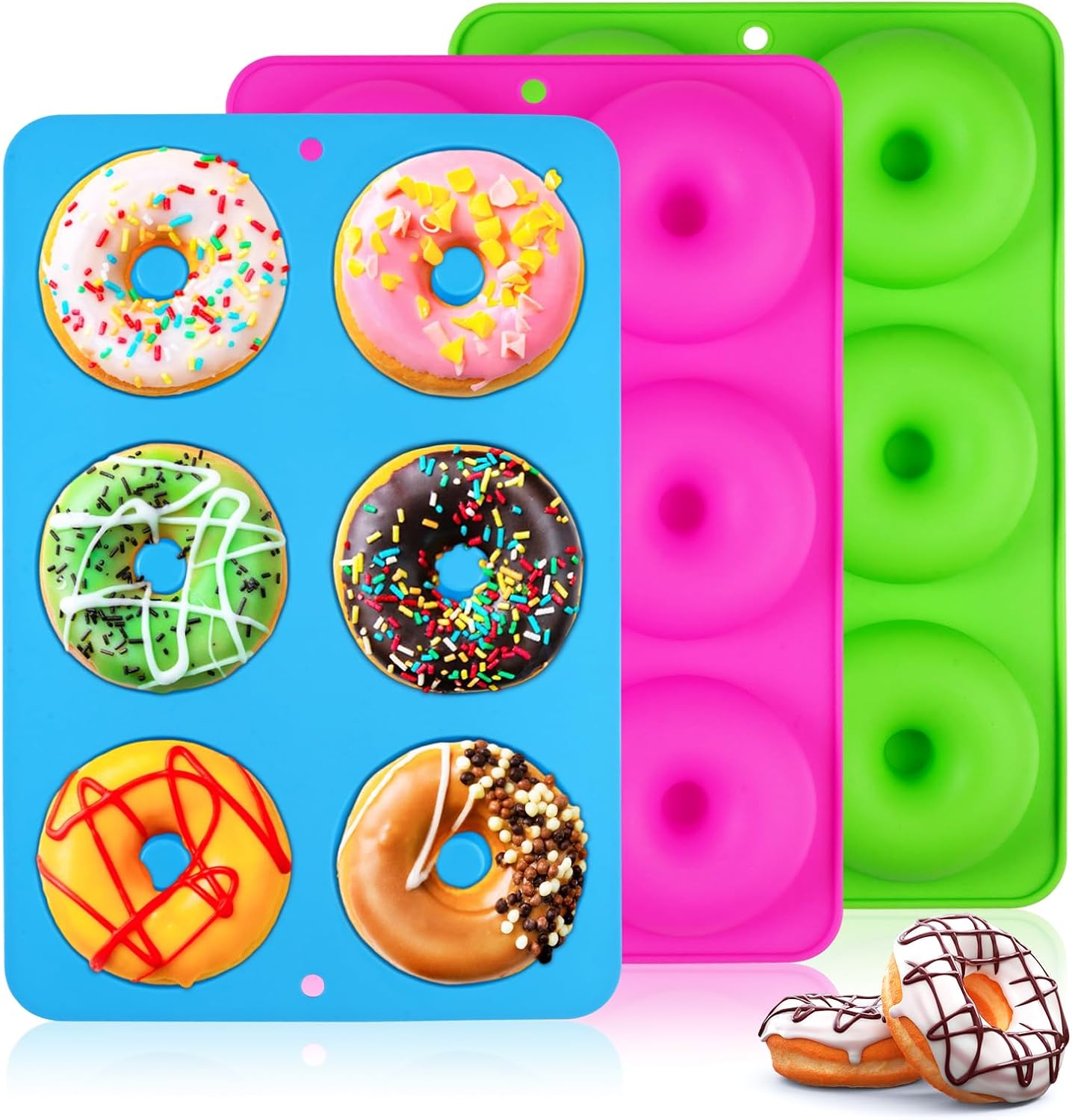 Moldes Donuts Silicona reutilizables (Sin BPA)