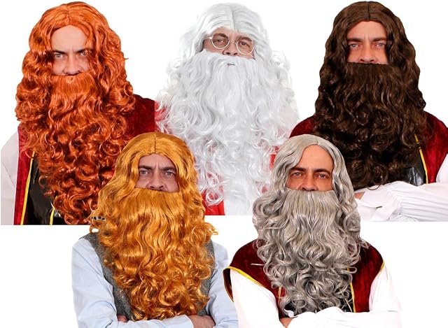 WIZARD WIG & BEARD FANCY DRESS ACCESSORY GREY MIDDLE EARTH MOVIE MYTHICAL CREATURE WIG (GREY BEARD AND WIG)