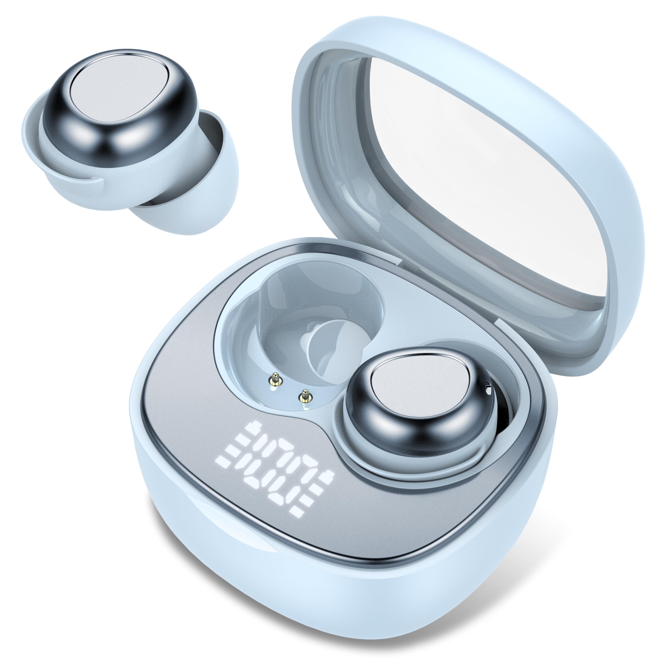 Rinsmola Schlafkopfhörer Bluetooth 5.4 Mini Kopfhörer, Schlafen Sleepbuds | 2026 Neue in Ear Kopfhörer Kabellos mit 25 Stunden Akkulaufzeit, Weiche Ohrhörer Sanfter Klang Bequem Tragen ohne Druckgefühl