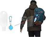 Kare & Kind Clear Portable Travel Bottles - 4x Empty Containers, 4x Carabiner/Retractable Lanyard, 1x Sticker Label Sheets - up to 50 ML -For Hand Sanitizers, Rubbing Alcohol, Liquids, Toiletries