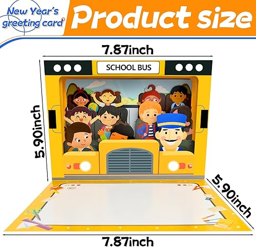 Miniatura 6 de Tarjetas postales de bienvenida 4D desplegables con luces, suministros de regreso a clases, regalos para la escuela, regalo para el primer día de