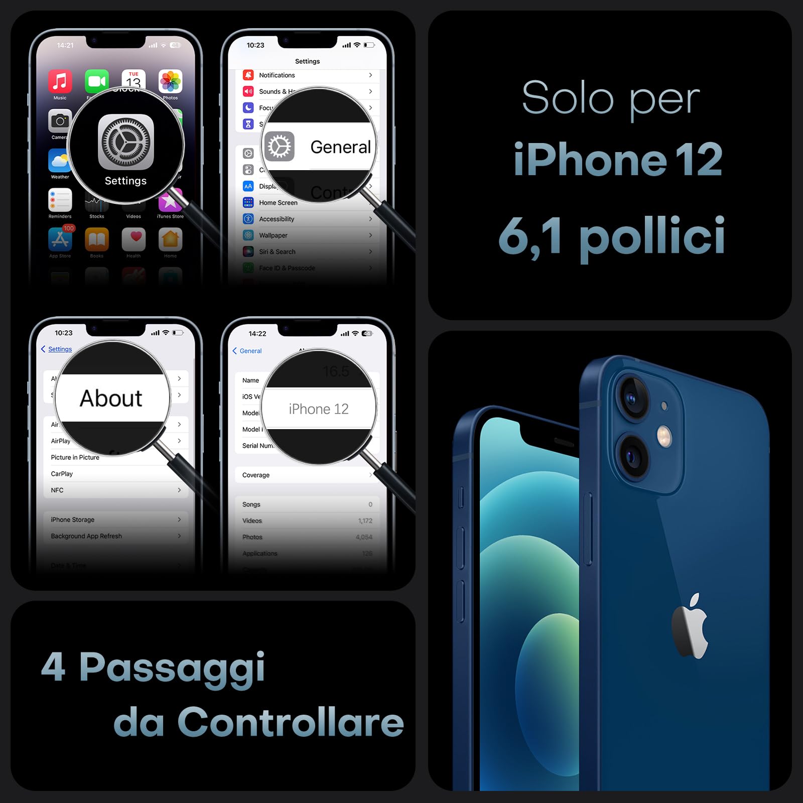 TOCOL Cover Magnetica per iPhone 12 6,1 Pollic, Compatibile con MagSafe, Protezione Fotocamera Integrata, Senza Ingiallimento, Trasparente