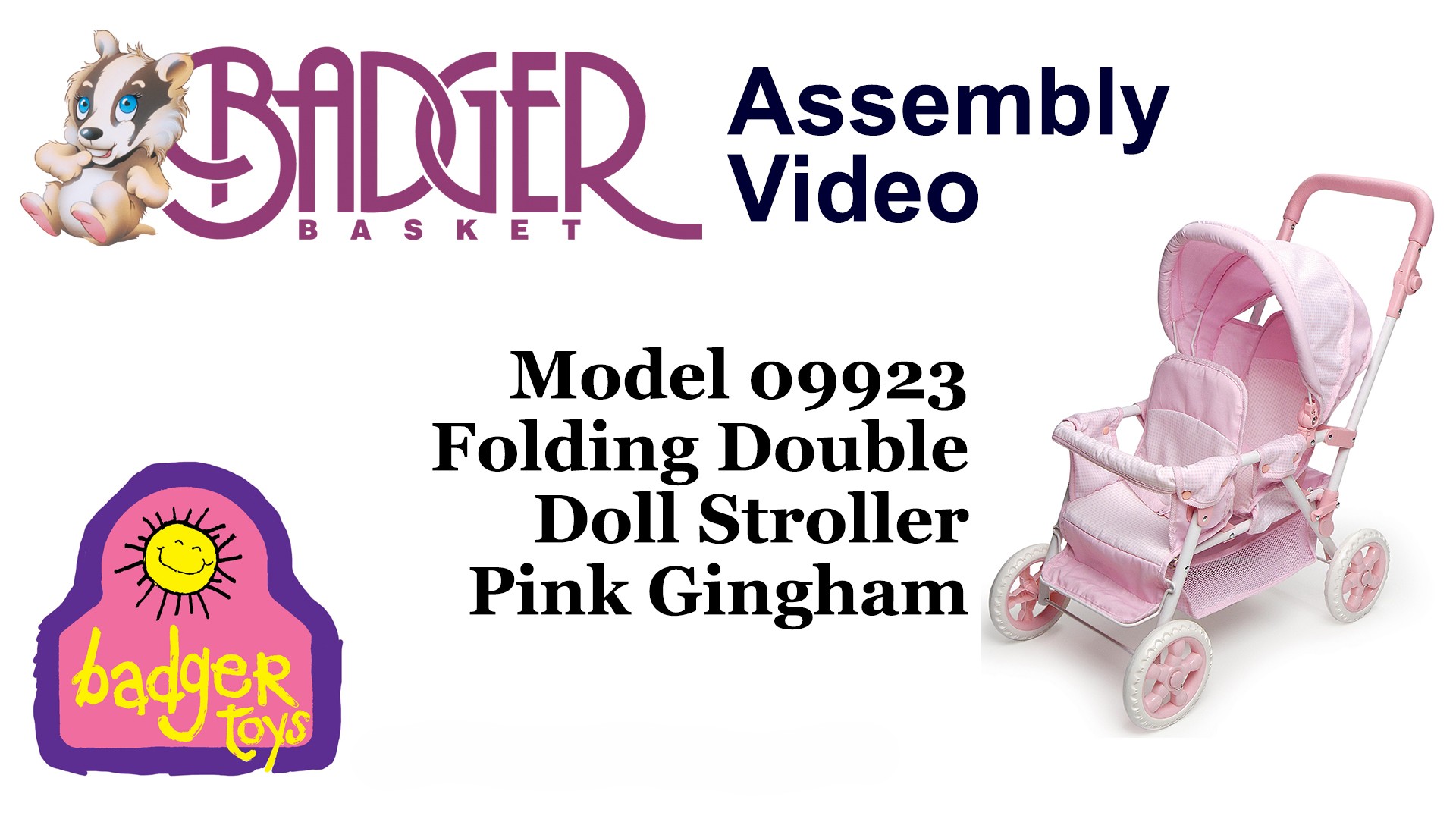 Amazon.com: Badger Basket Double Doll Stroller with Canopy & Storage Basket - Pink