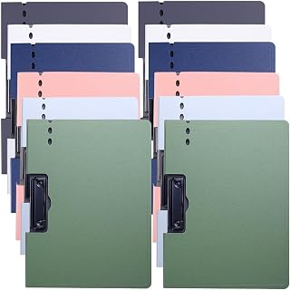 Folders A4 Binder Punchless with Spring Action Clamp Clips File Folder for Office Commercial School File Folder(6 pcs)