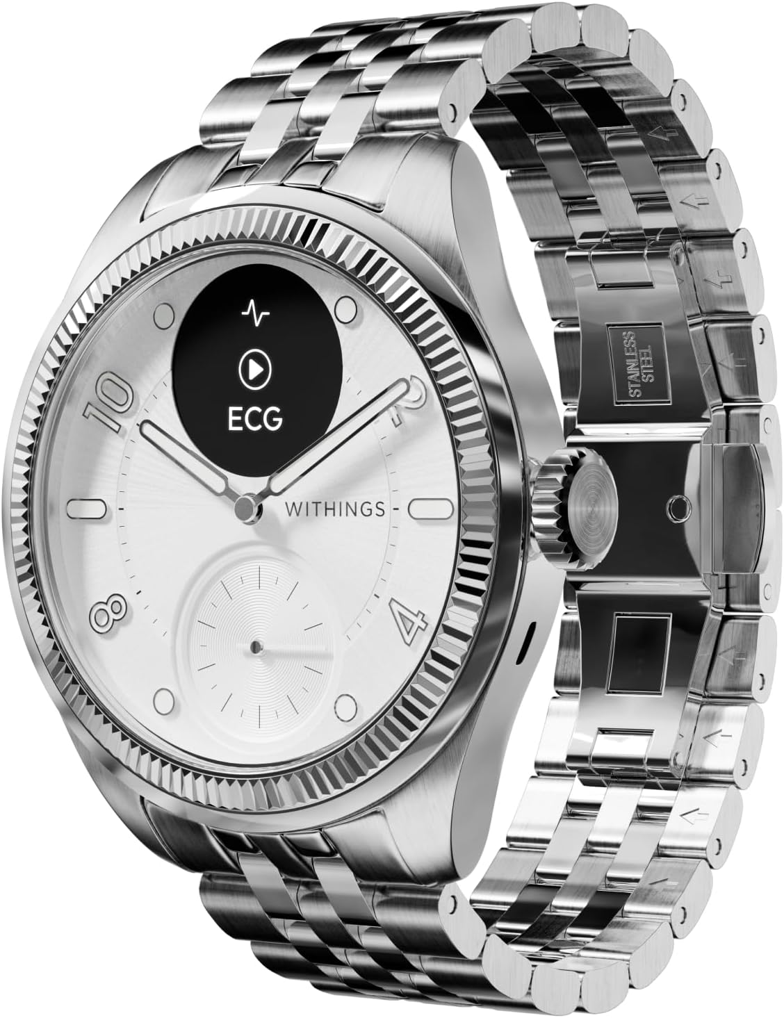 - ScanWatch Nova Brilliant Health Smart Watch for Women/Men with ECG, SPO2, Temperature, Sleep, Respiratory Health, Menstrual Cycle Tracker, 30D Battery