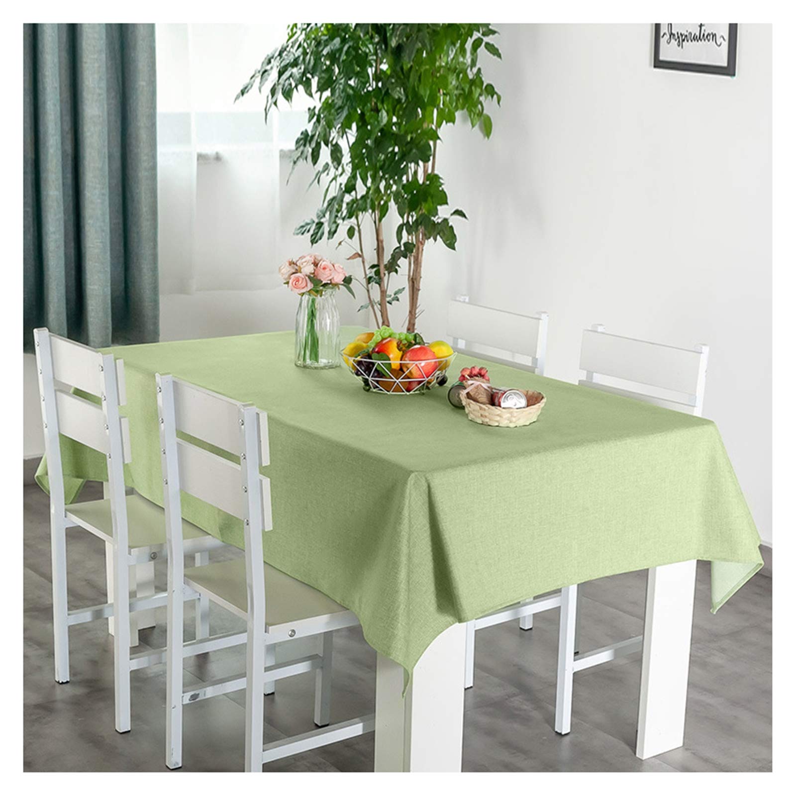 Toile de fond décorative nappe verte lin coton pour studio photo et table de fête