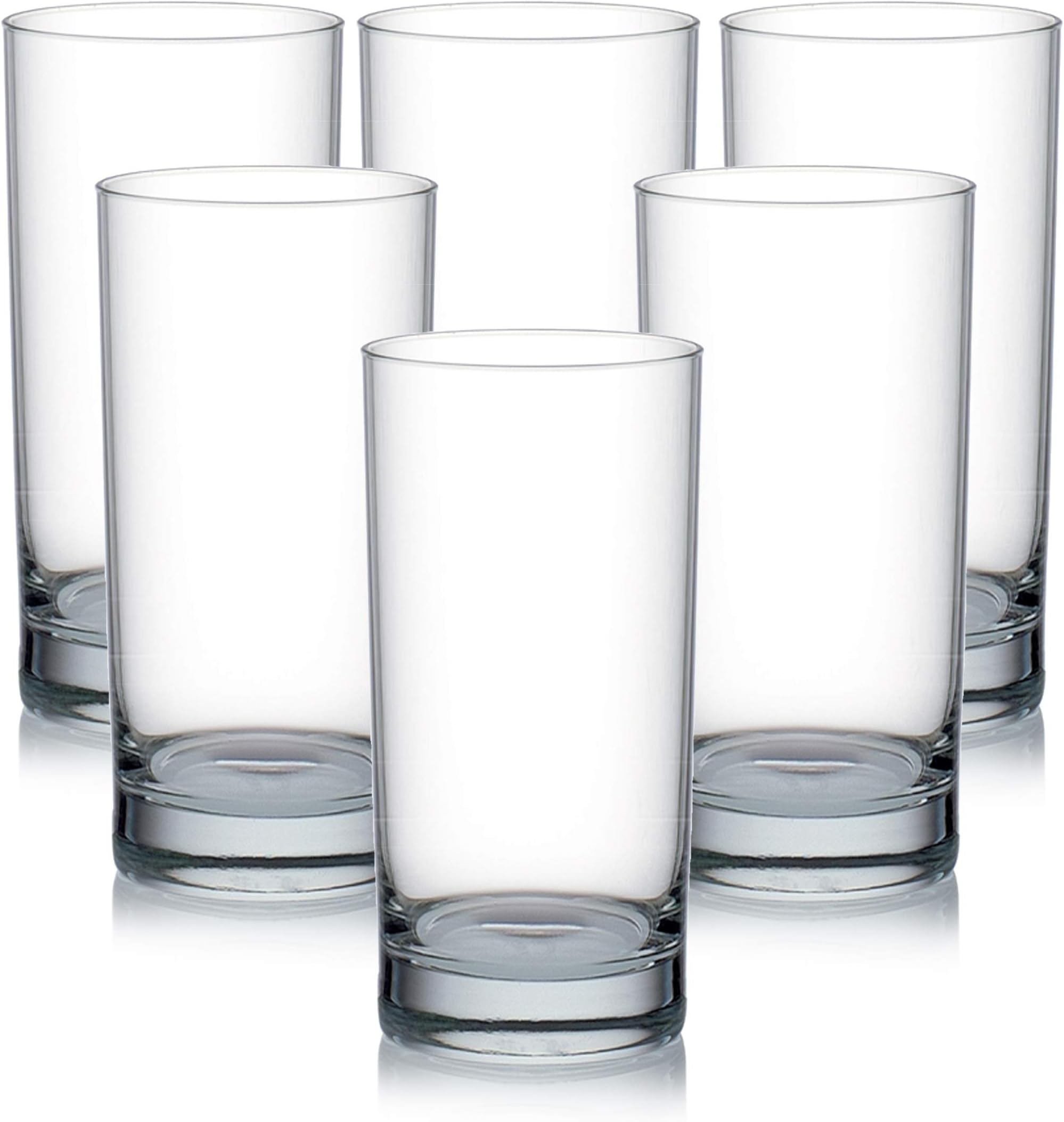 San Marino Hi Ball Glass, Set Of 6, Clear, 350 Ml, B00412, Mocktail Glass, Highball Glass, Tall Glass, Beverage Glass, Long Drink Glass, Water Glass, Juice Glass