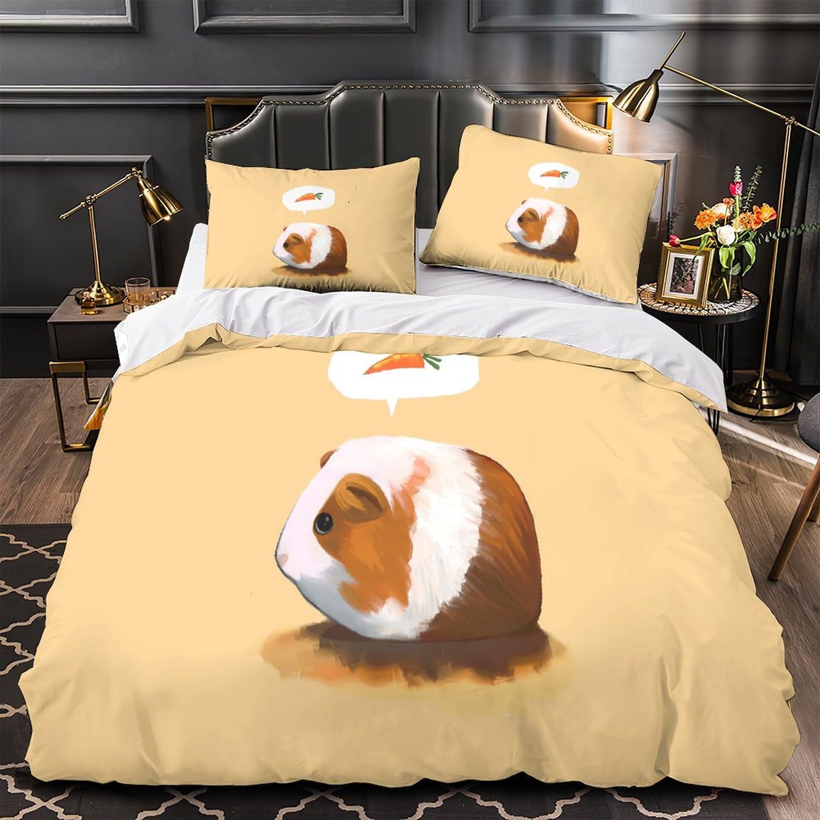 Housse de couette lévriers respirante et super douce pour un sommeil réparateur en couple