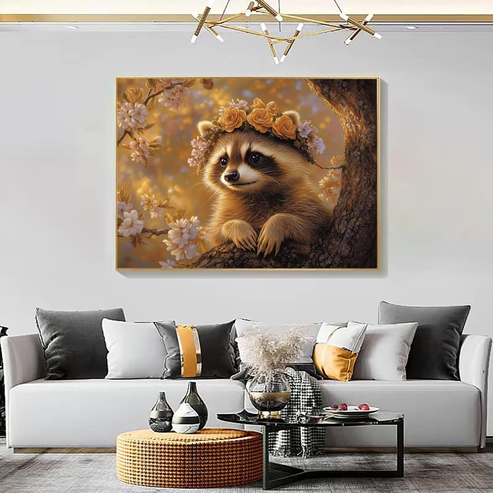 Dipingere con i Numeri Adulti fiore animale, Quadri da Dipingere Numerati Fai Da Te per Principianti e Adultis, Olio La Pittura di Numeri Kit, Hobby Creativi Adulti, Decorazioni Casa 90x120cm Q3S-170