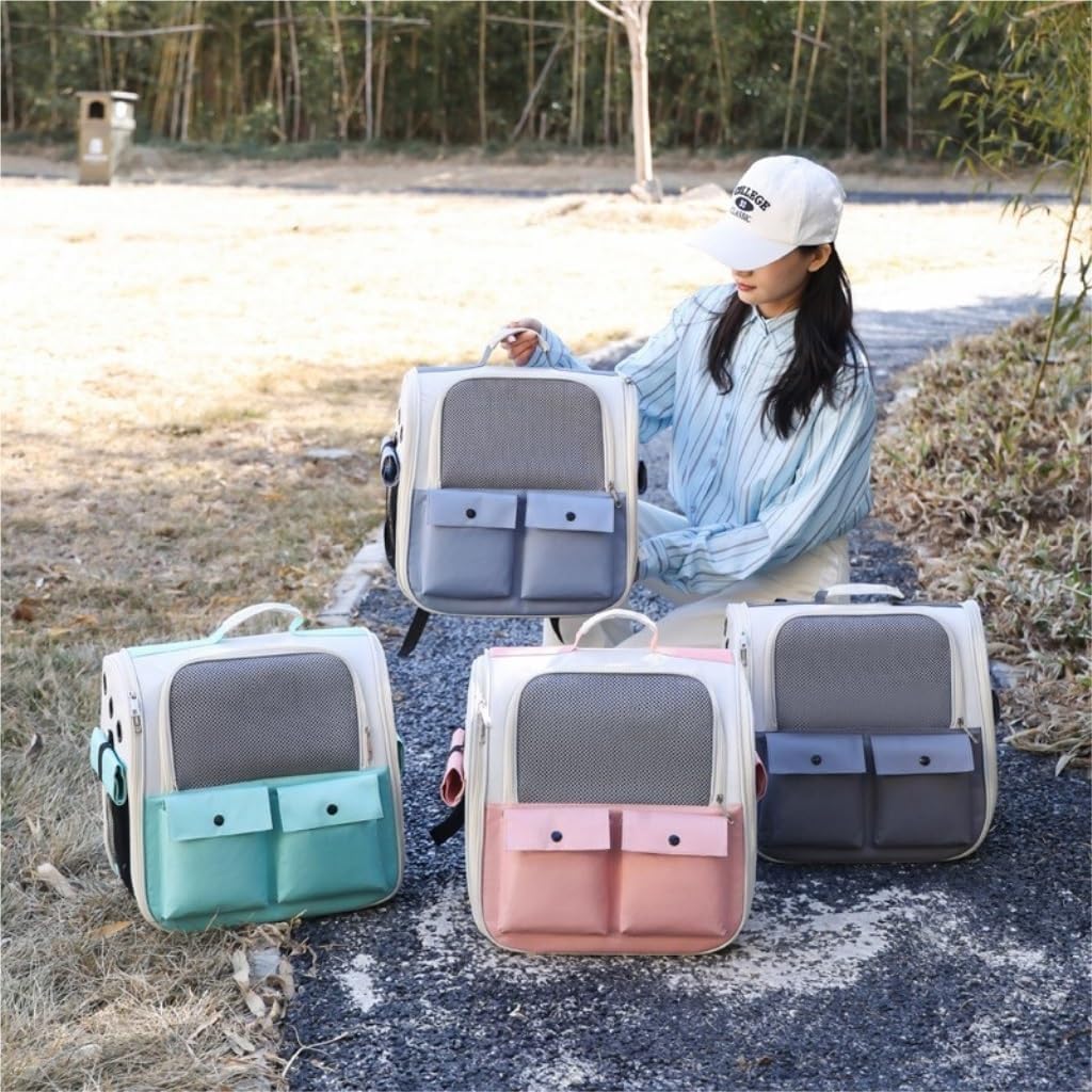 Cat and Dog Bags Fashionable Pet Outing Bag Portable Solid Color Ins Style Backpack Pet Backpack Multifunctional Cat Bag Pet Travel Bags(G)