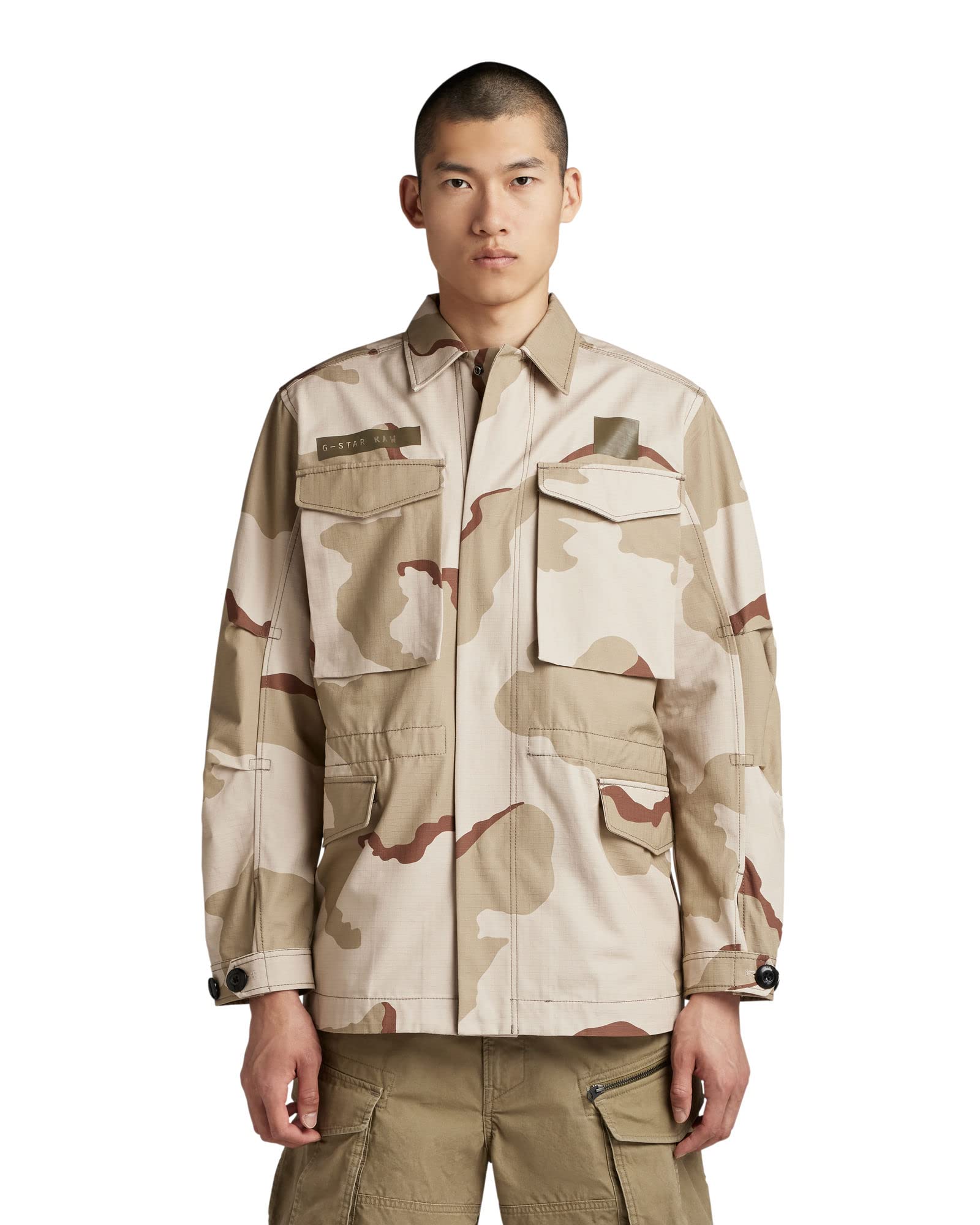 G-Star Men's E Core Unisex Field Jacket, Multicolour (dk brick desert camo D22915-D326-D935), XXL
