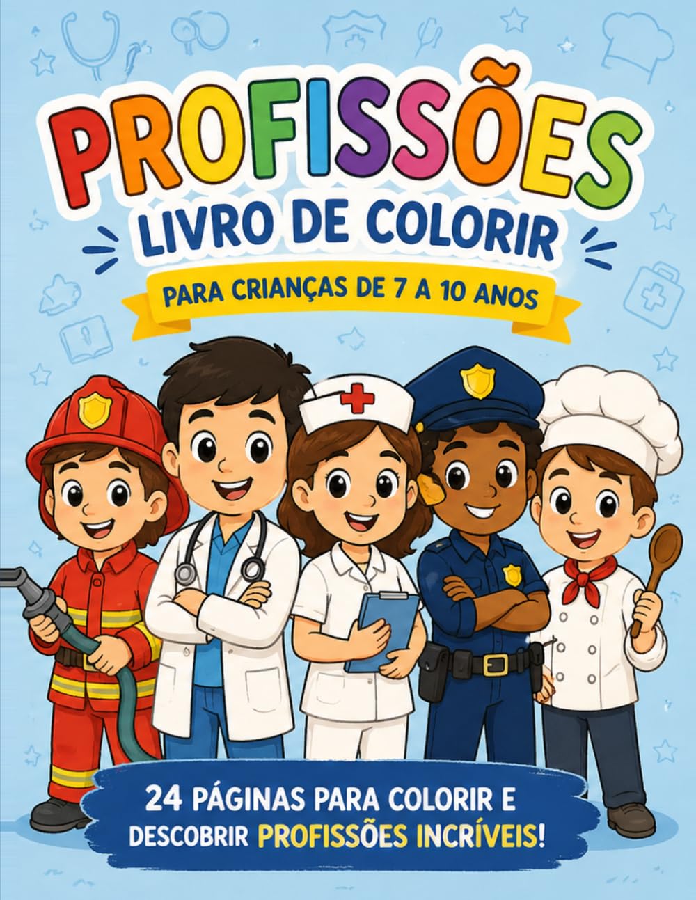 livro de colorir ``Profissões ´´