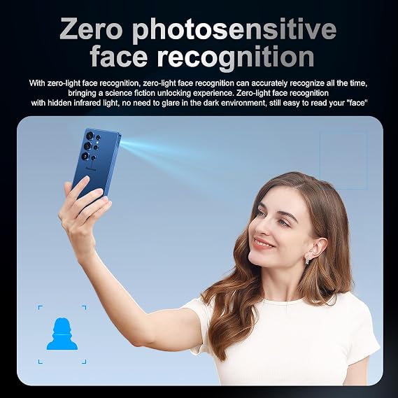 MMY I25 Ultra 5G Unlocked Smartphone,16GB+512GB Fully Cell Phone for Android 14, 6.99 Unlocked Cell Phone, 7000mAh, 68MP+108MP Dual Camera/Dual SIM/Fingerprint Lock/Face (Blue)
