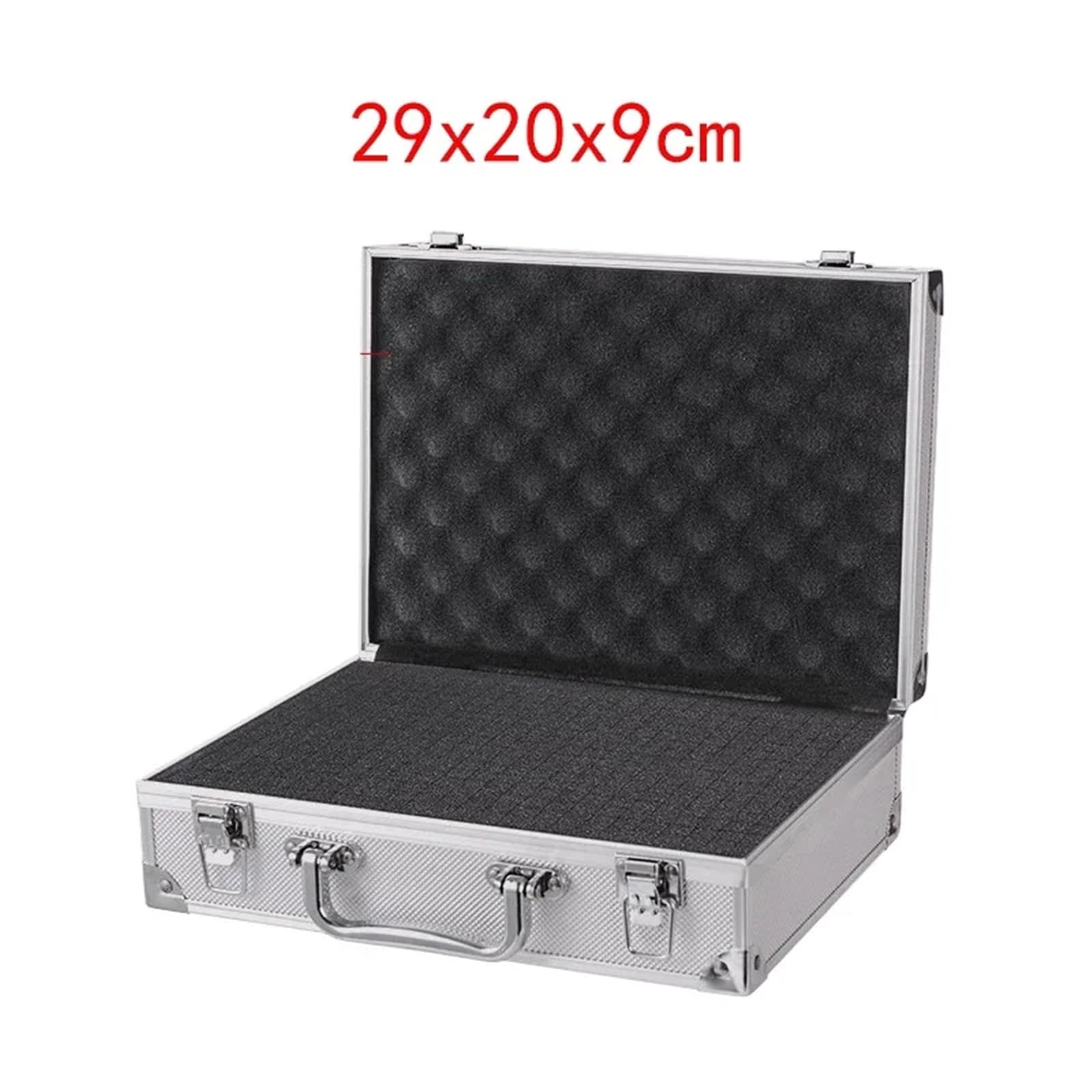 Aluminium Aktentasche ToolBox Tragbare Aluminium-Sicherheitsausrüstung, Werkzeugkasten, Instrumentenkoffer, Aufbewahrungsbox, Koffer, schlagfester mit Schwamm