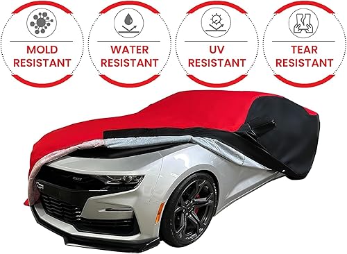 Miniatura 10 de Funda para coche Camaro Ultraguard Plus 2010-2022, protección para interiores y exteriores, resistente al agua, 300 denier, ajuste personalizado,