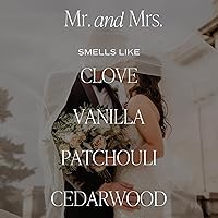 Vista 3 de Sweet Water Decor Mr. + Mrs. Candle - Vela perfumada de pimienta dorada, hoja de clavo, nuez moscada y lavanda para el hogar, tarro transparente