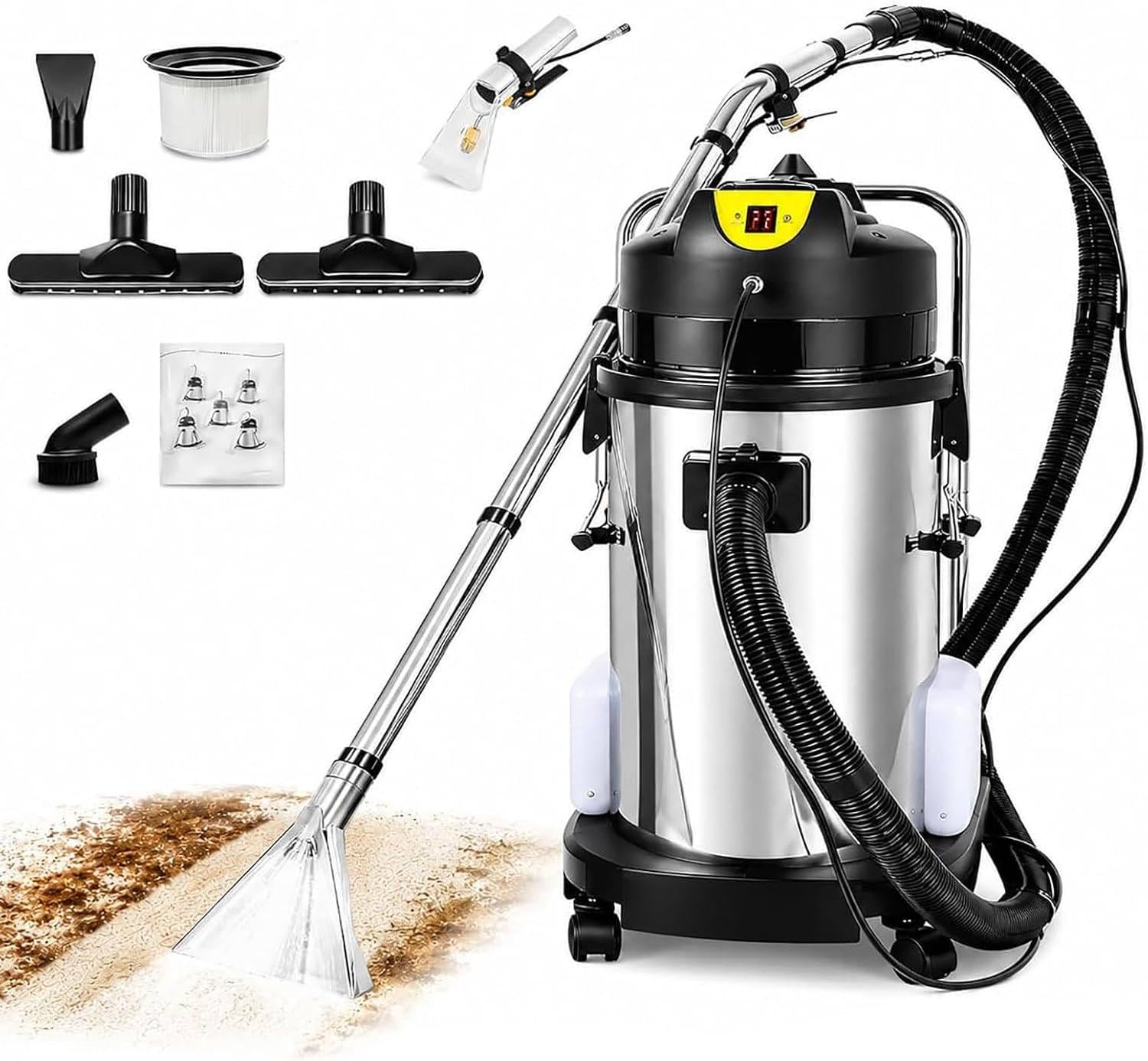 Máquina Comercial de Limpieza de Alfombras 1049W Aspiradora Húmeda 20L