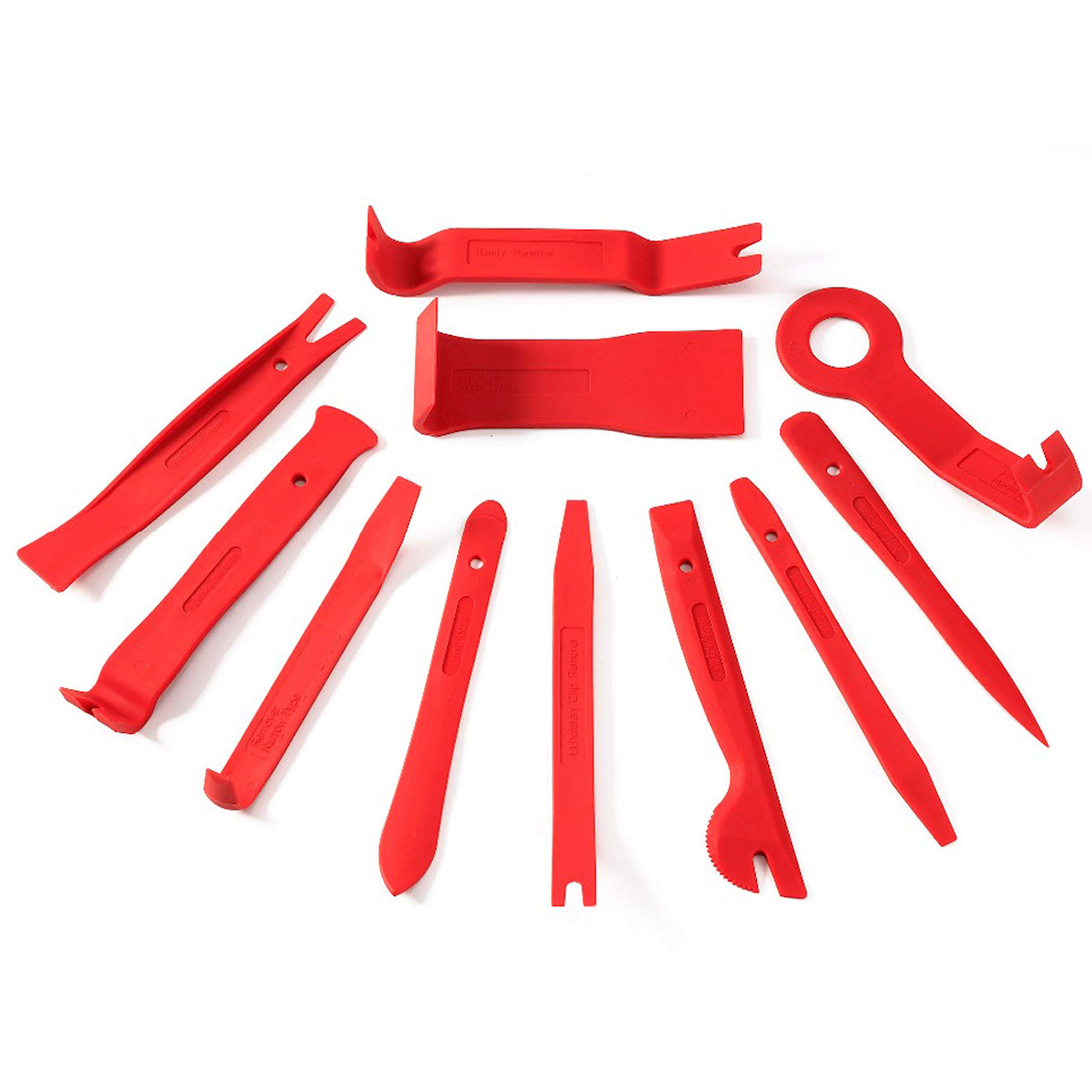 Kit 11 Pezzi Per Rimozione Finiture Auto - Leve In Plastica Per Cruscotto E Porte - LUPO