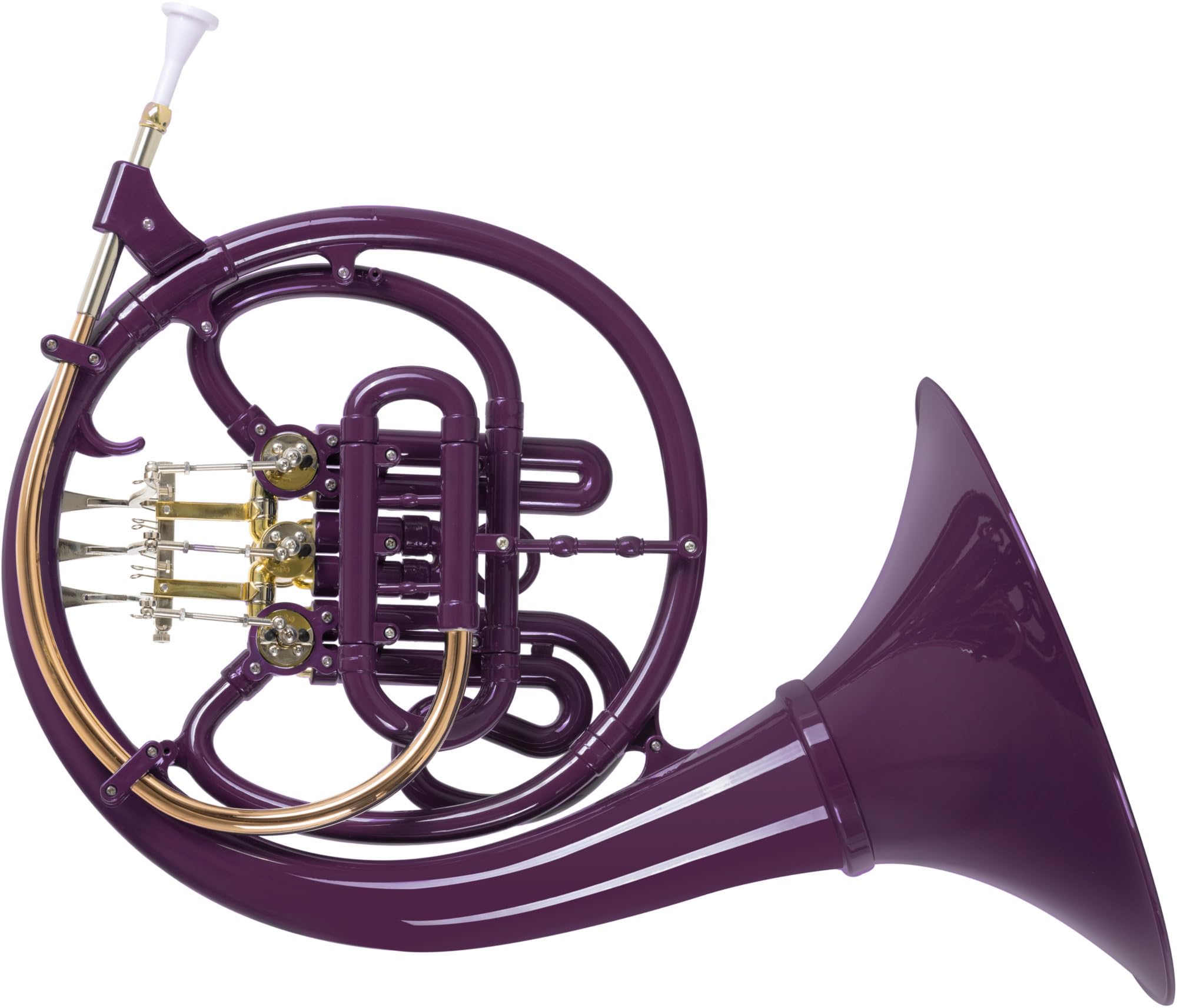 Classic Cantabile WH-30VT MardiBrass Cor d'harmonie plastique Bb violet, embouchure & housse sac à dos, pour débutants et pros, résistant aux intempéries, étanche, léger et stable.