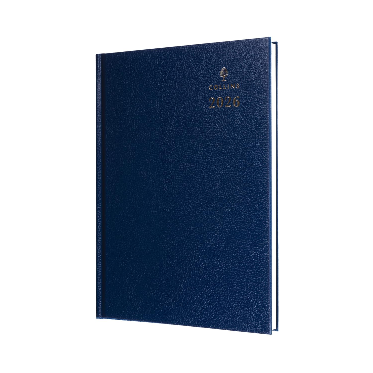 Collins - Desk - 2026 12 Month Calendar Year Planner, Day-To-Page Diary, A5 Hard Cover - Blue (52.60-26)