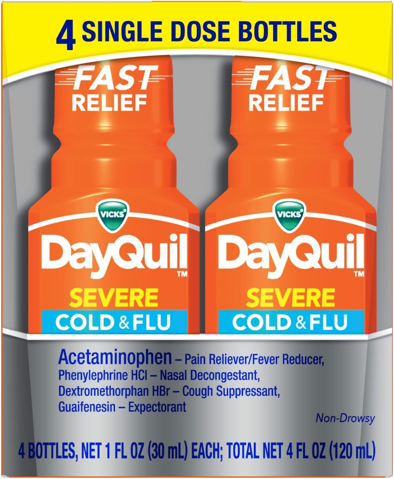 Vicks DayQuil Severe Shots Cold and Flu Daytime Relief