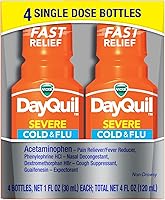 Vista 1 de Vicks DayQuil Severe Shots - Líquido para aliviar el resfriado y la gripe, 1 onza líquida (paquete de 4)