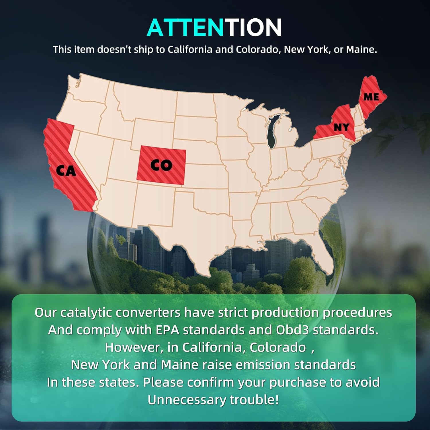 Catalytic Converter 16590 Catalytic Converter with Gasket for 2009-2014 Acura TSX, 2008-2012 Honda Accord 2.4L OE# 16590, 641499, 674968, 18190R40A00 (EPA Compliant)