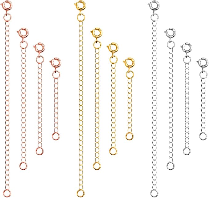 Jewelry Extenders for Necklaces, Anezus 12pcs Necklace
