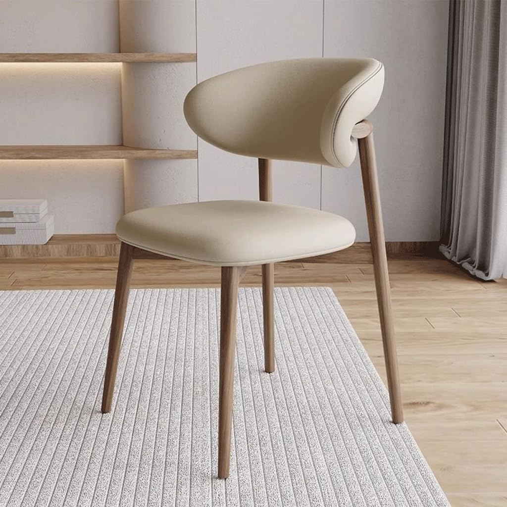 Sedia da pranzo minimalista italiana in legno massello, comodo schienale slish per casa, caffetterie e ristoranti casual, design moderno, soluzione durevole per sedute da tavolo