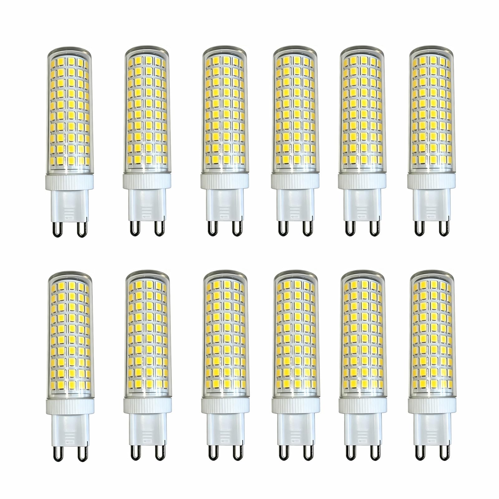 Bombillas LED G9 15W Luz Natural 4000K, Equivalente a 120W Halógena, 1000LM, No Regulable, Salones Cocinas Oficinas Pasillos(12 Pack)