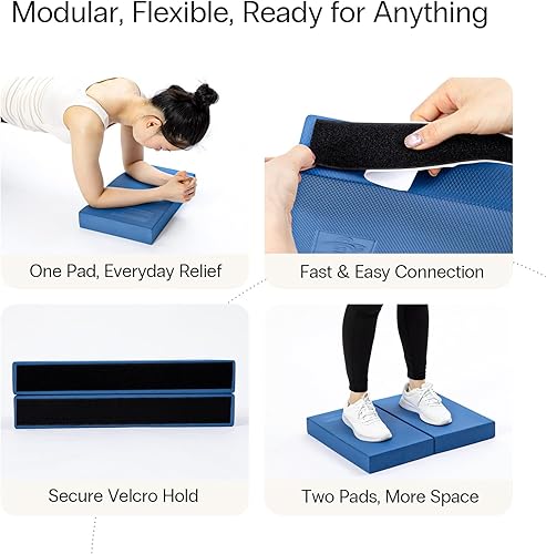 Miniatura 3 de StrongTek 2-in-1 Non-Slip Balance Pad - High-Density Foam Cushion, Supportive Exercise Mat & Knee Pad for Core Training, Yoga, Pilates, Physical