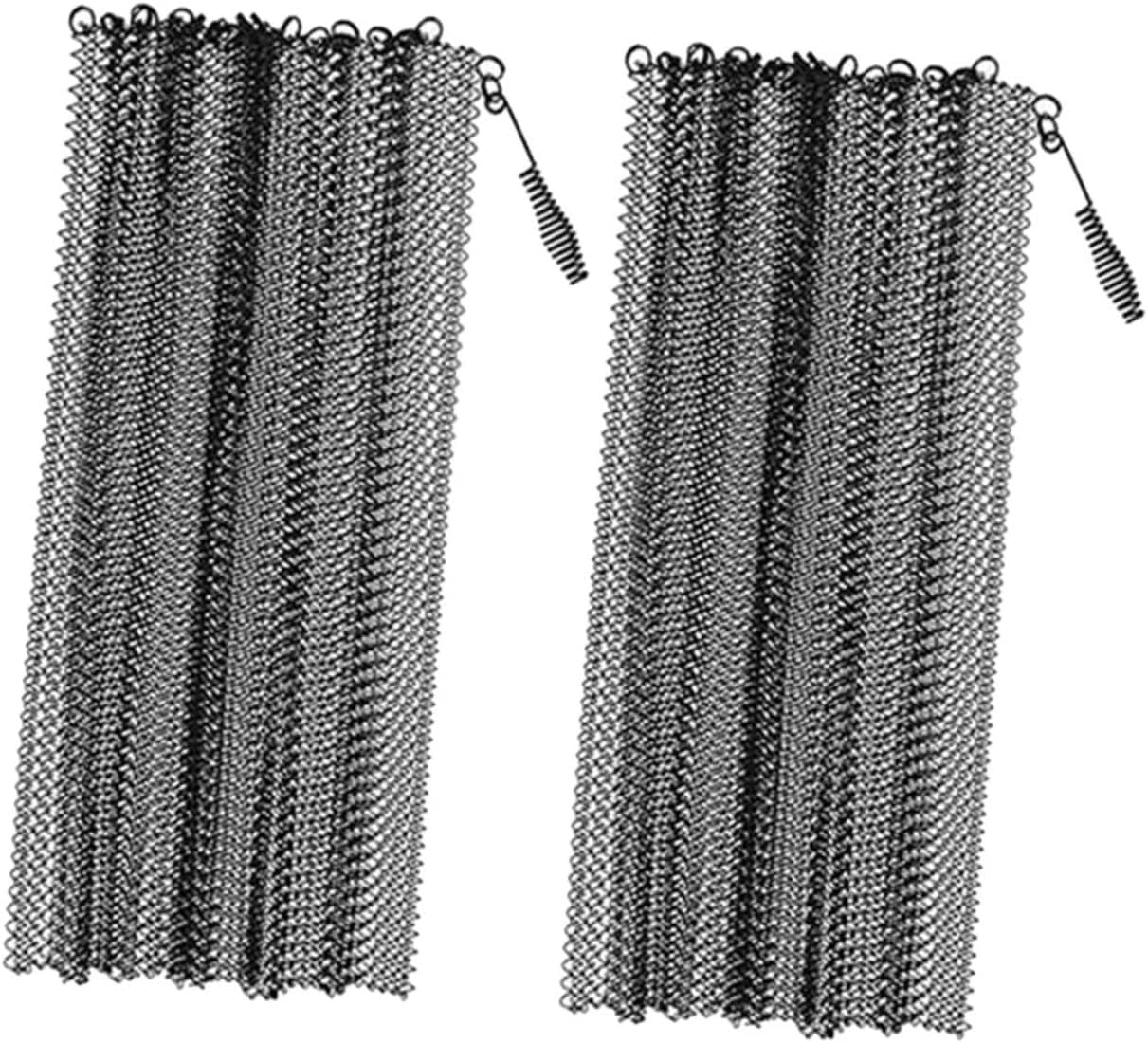 TOYANDONA 2pcs Mesh Fireplace Screen Curtains Easy Install Panels for Spark Protection Home Decor Versatile Fireplace Screens for Living Room Bedroom