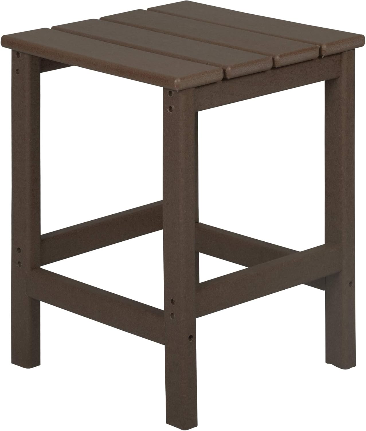 WO WESTIN OUTDOOR HDPE Laguna 3PC Outdoor Poly Adirondack Chair Set with Side Table, Dark Brown