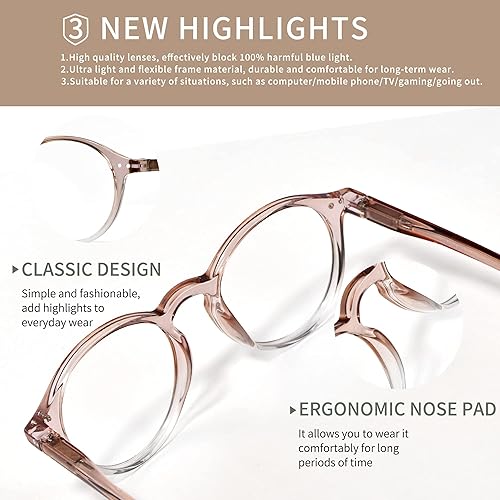 Miniatura 4 de Gafas de bloqueo de luz azul para mujeres y hombres, para computadorajuegosTVteléfonos para ayudarte a dormir mejor AB3303